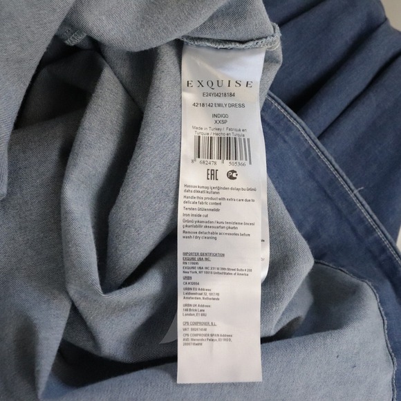 NWT Anthropologie The Tobie Denim Shirt Dress by Exquise XXS Petite - Picture 9 of 10